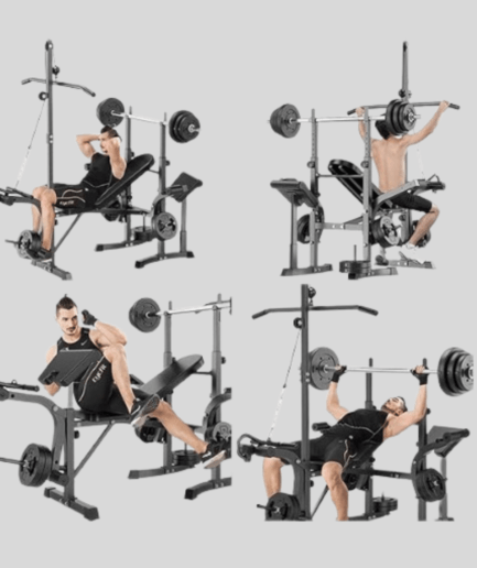 Versatile 6-in-1 Olympic Weight Bench Set